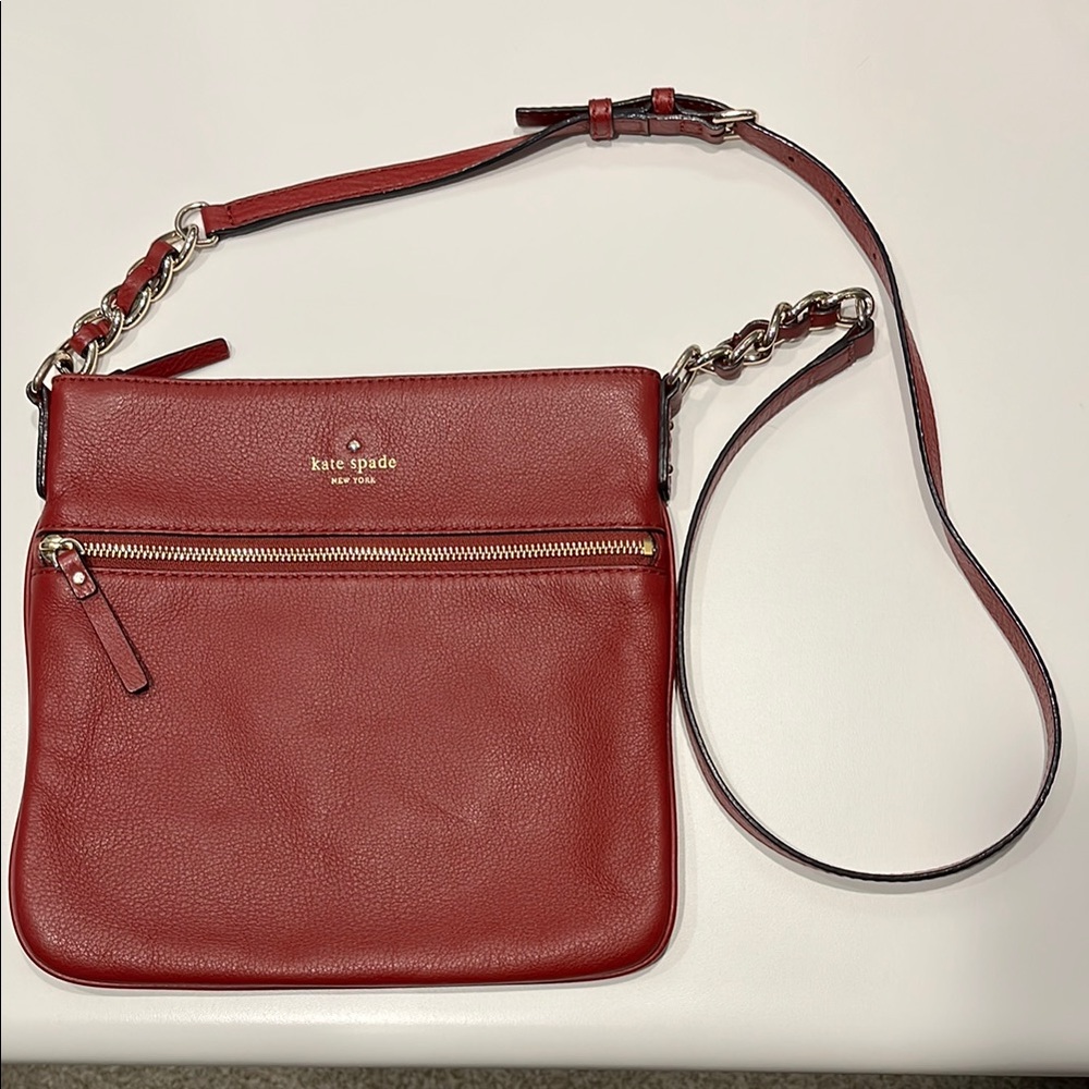 Kate Spade Red Leather Crossbody Bag